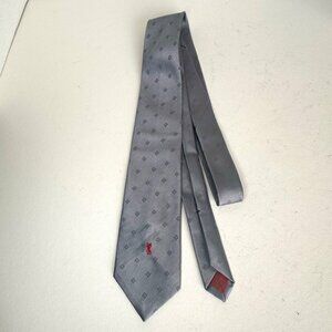 Yves Saint Laurent vintage grey diamond pattern tie